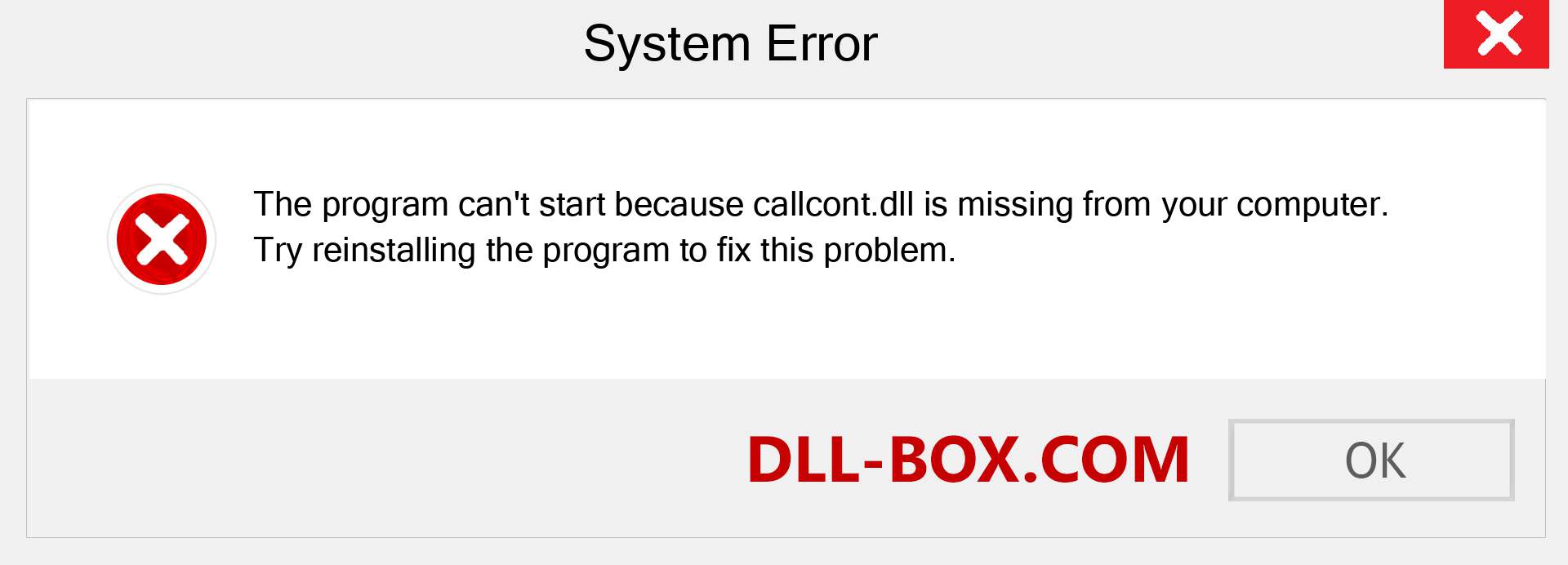  callcont.dll file is missing?. Download for Windows 7, 8, 10 - Fix  callcont dll Missing Error on Windows, photos, images